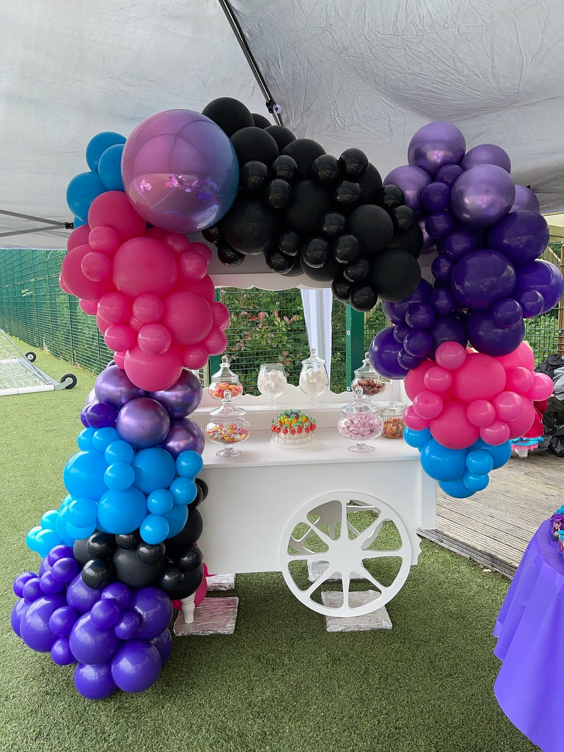 Sweet cart with balloons