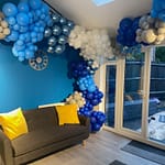 Blue, white and purple balloons 2